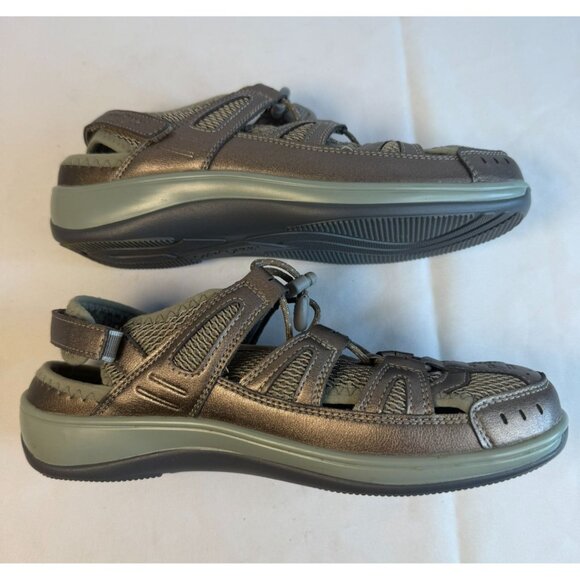 OrthoFeet 991 Womens Size 9.5D Gray Verona Orthopedic Sandals Shoes Vegan - Picture 7 of 15